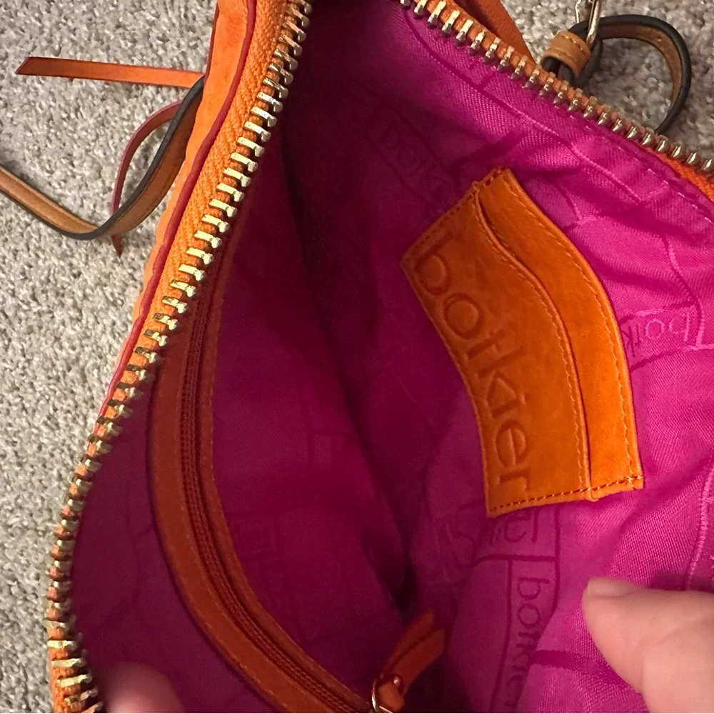 Botkier Orange Leather Crossbody Bag_3